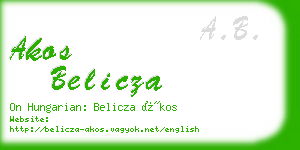 akos belicza business card